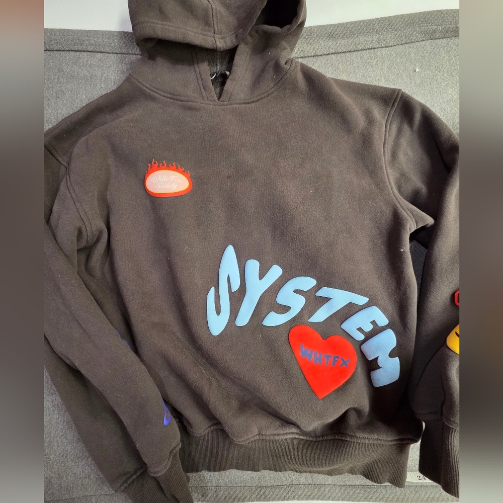 White Fox System Overload Oversized Hoodie, Size XS/S